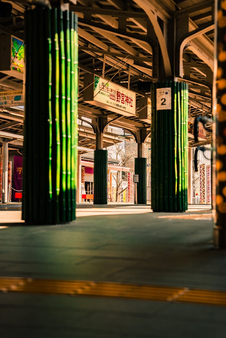 Columns On Empty Station