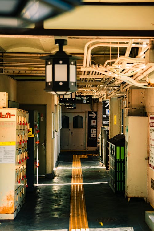 Pipes on Ceiling of Corridor in Hospital