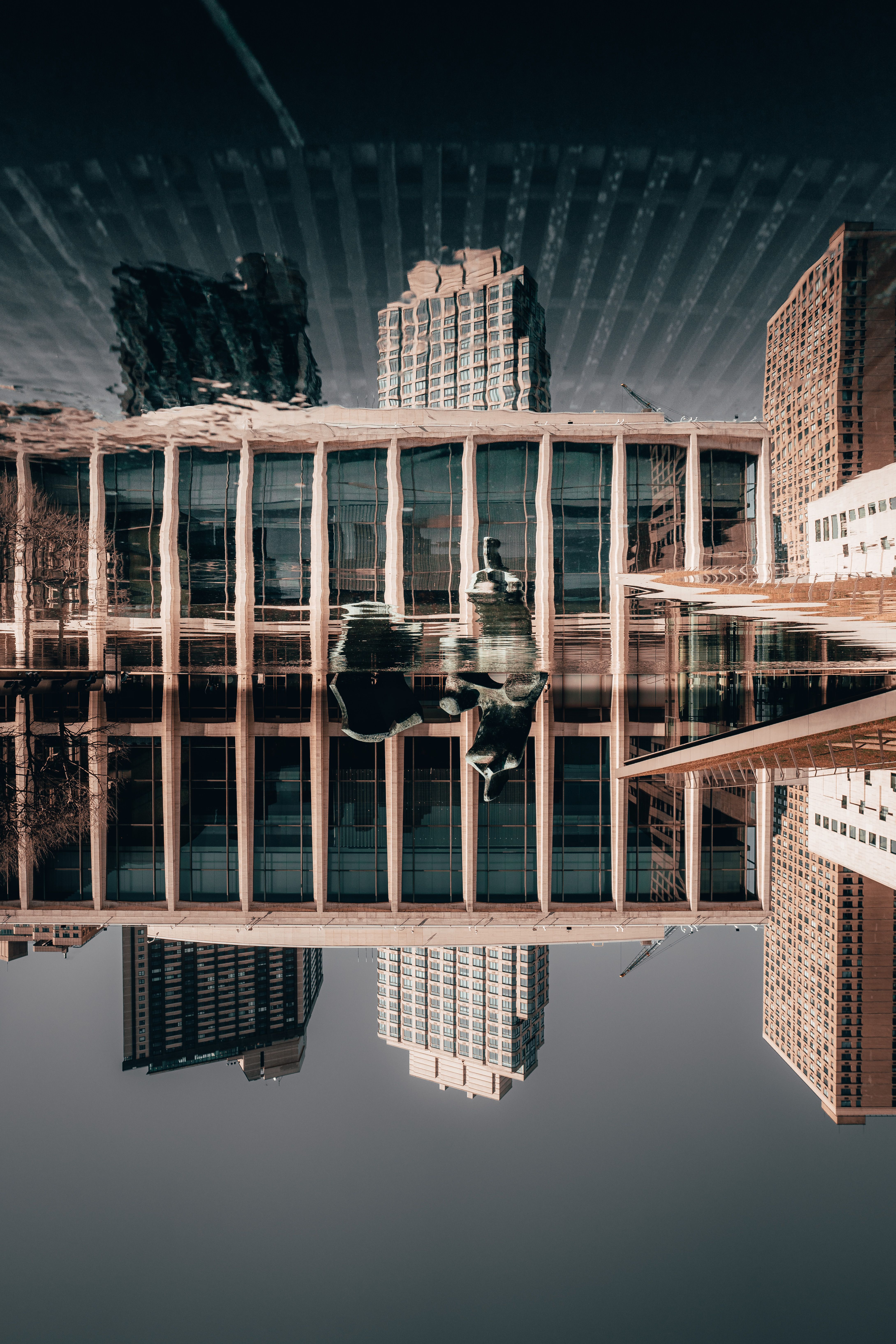 Buildings and Columns Reflection in Water · Free Stock Photo