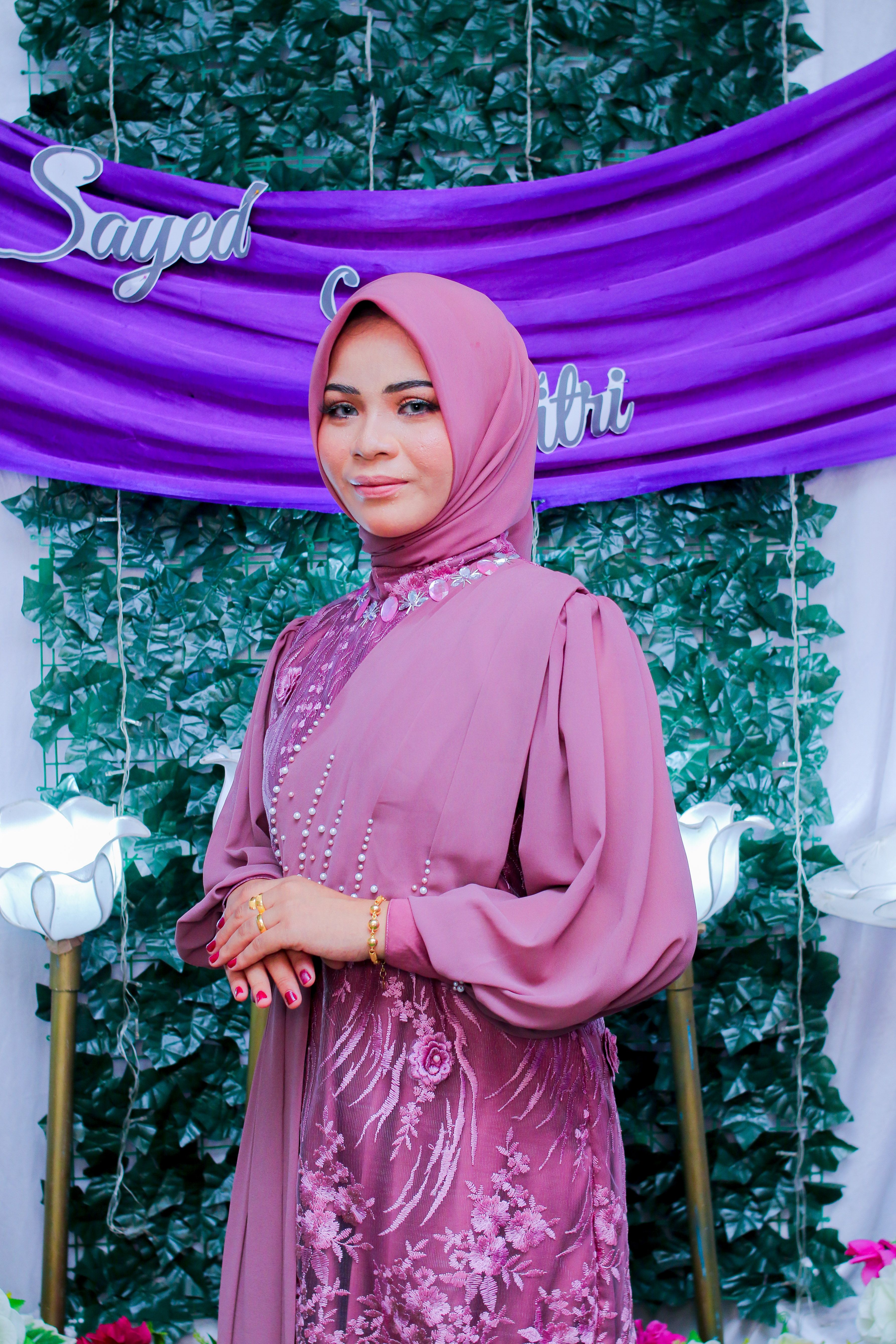 Portrait of a Young Woman Wearing a Hijab and a Floral Robe · Free ...
