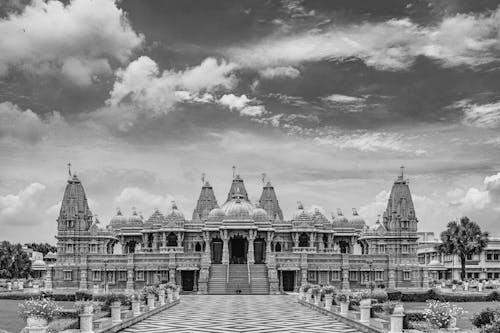 Facade of the BAPS Shri Swaminarayan Mandir Temple