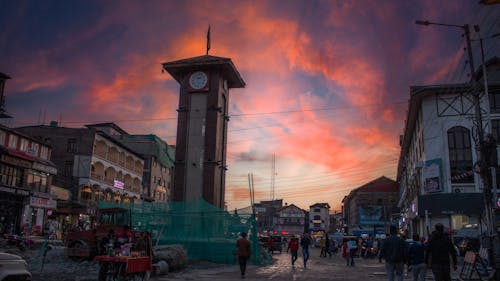 gün batımı, inşaat, kashmir içeren Ücretsiz stok fotoğraf