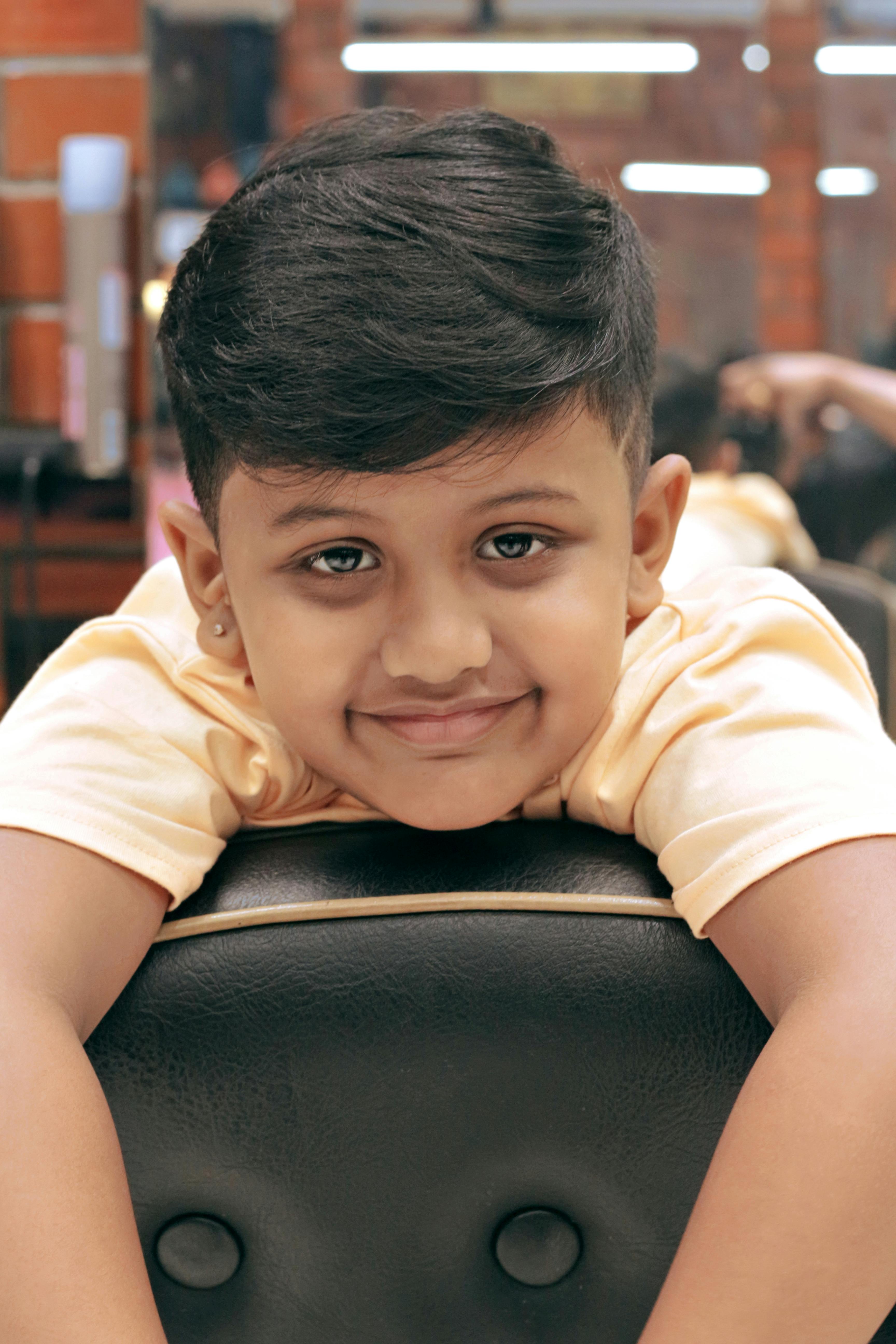 Rough Fringe Cut. Little Child Given Haircut. Small Child in Hairdressing  Salon Stock Photo - Image of hairstyle, adorable: 136628118