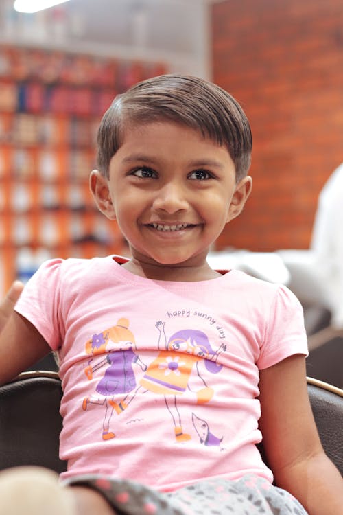 Smiling Girl at the Hair Salon 