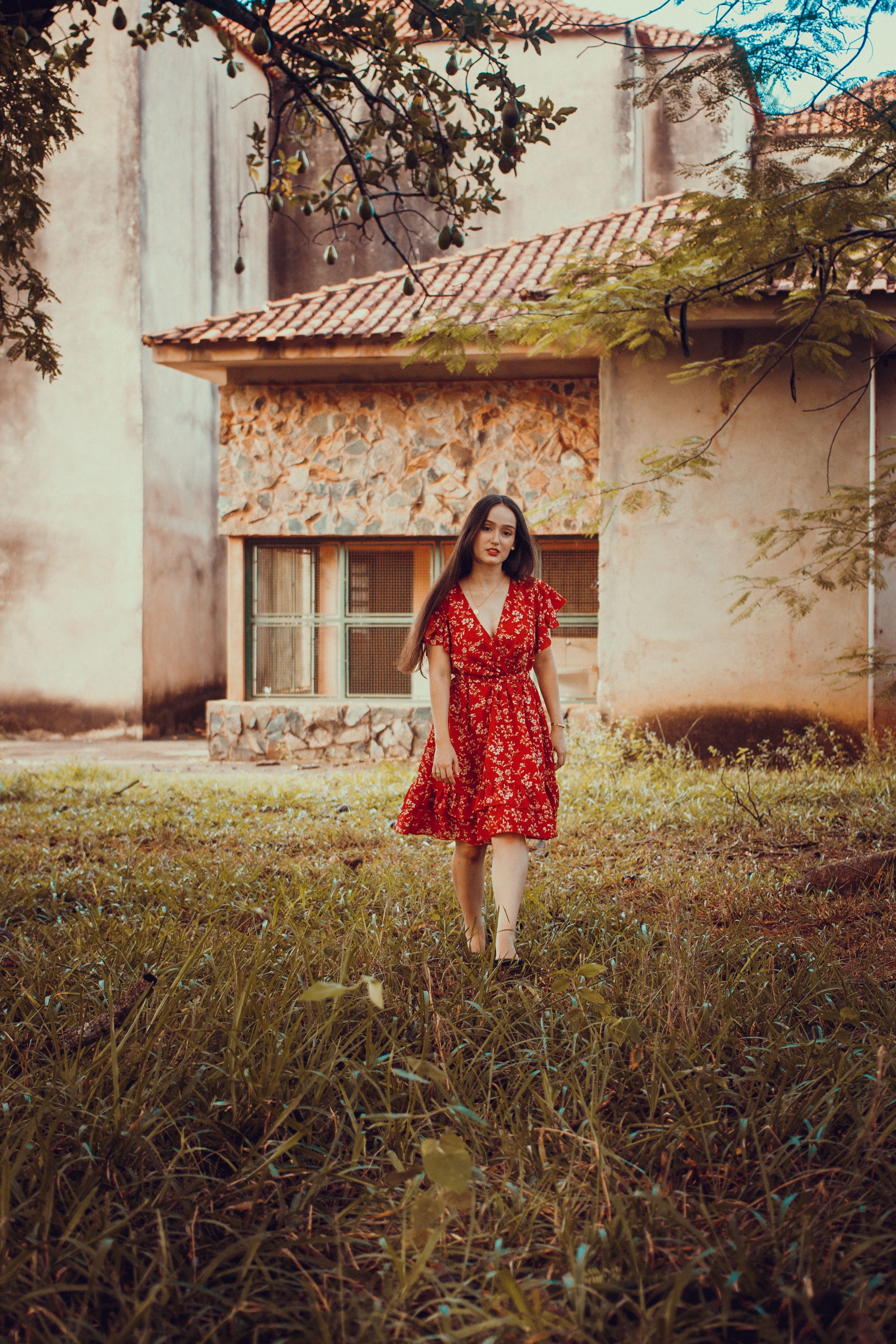 Vestido Floral Vermelho