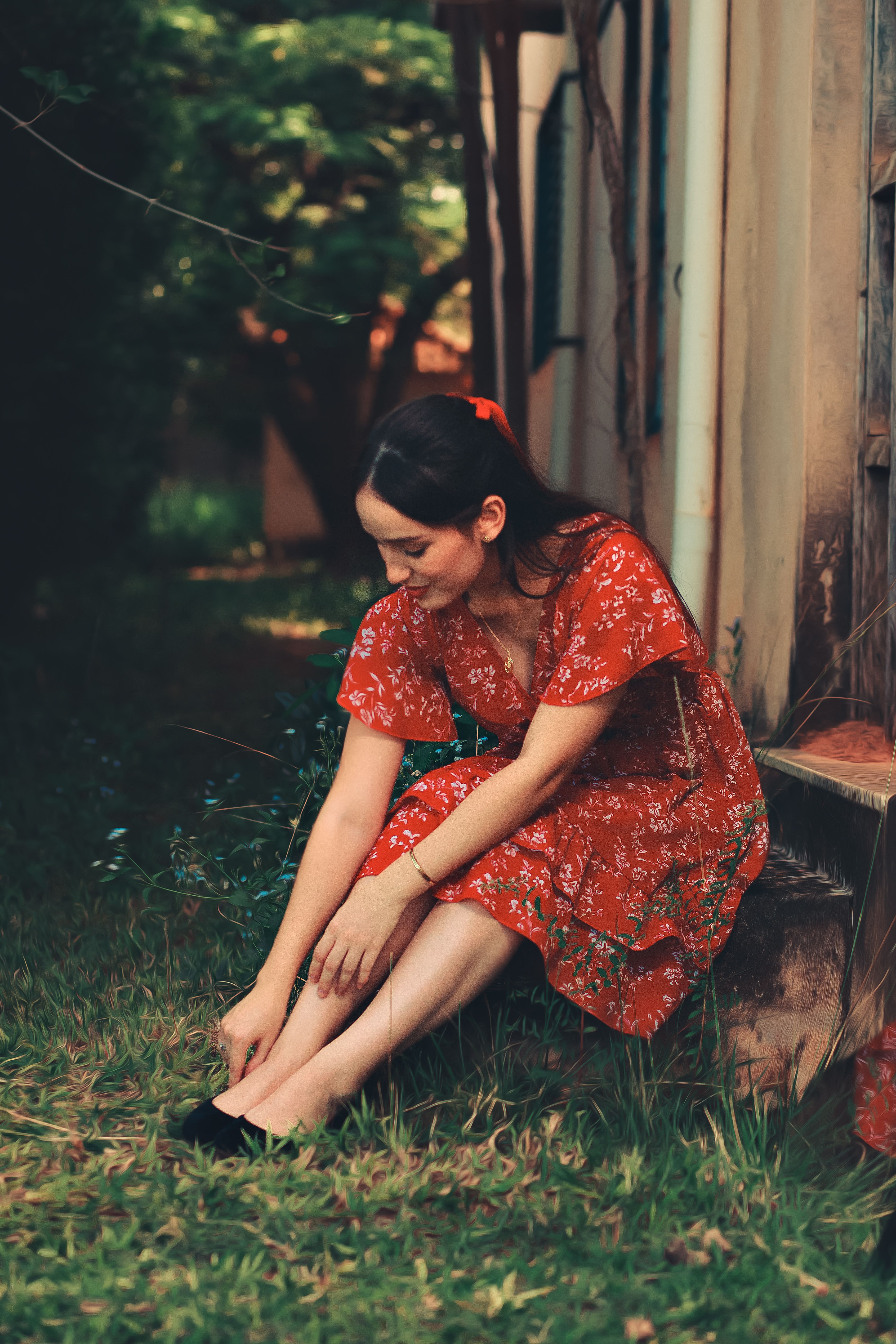 Vestido Floral Vermelho