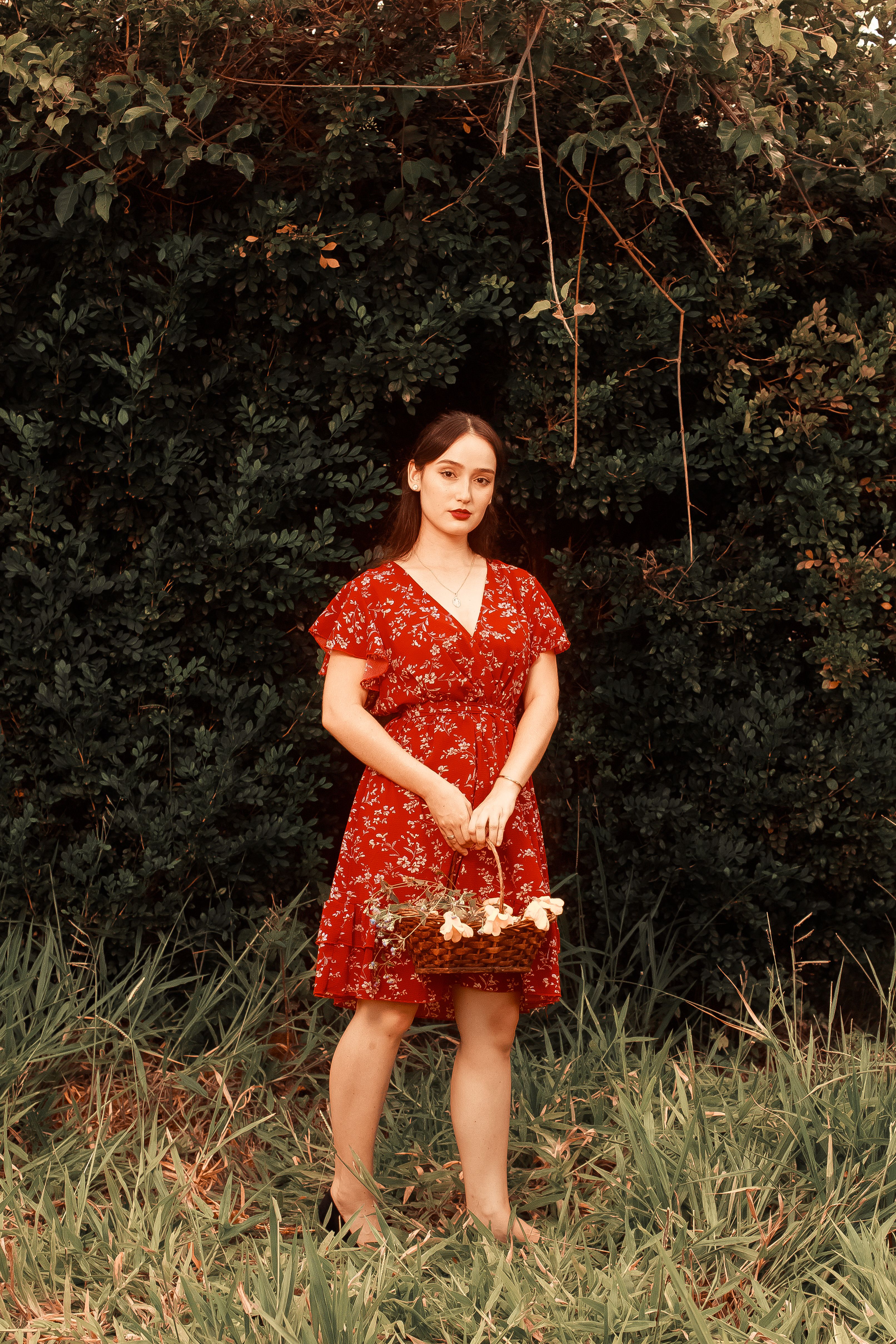 Vestido Floral Vermelho
