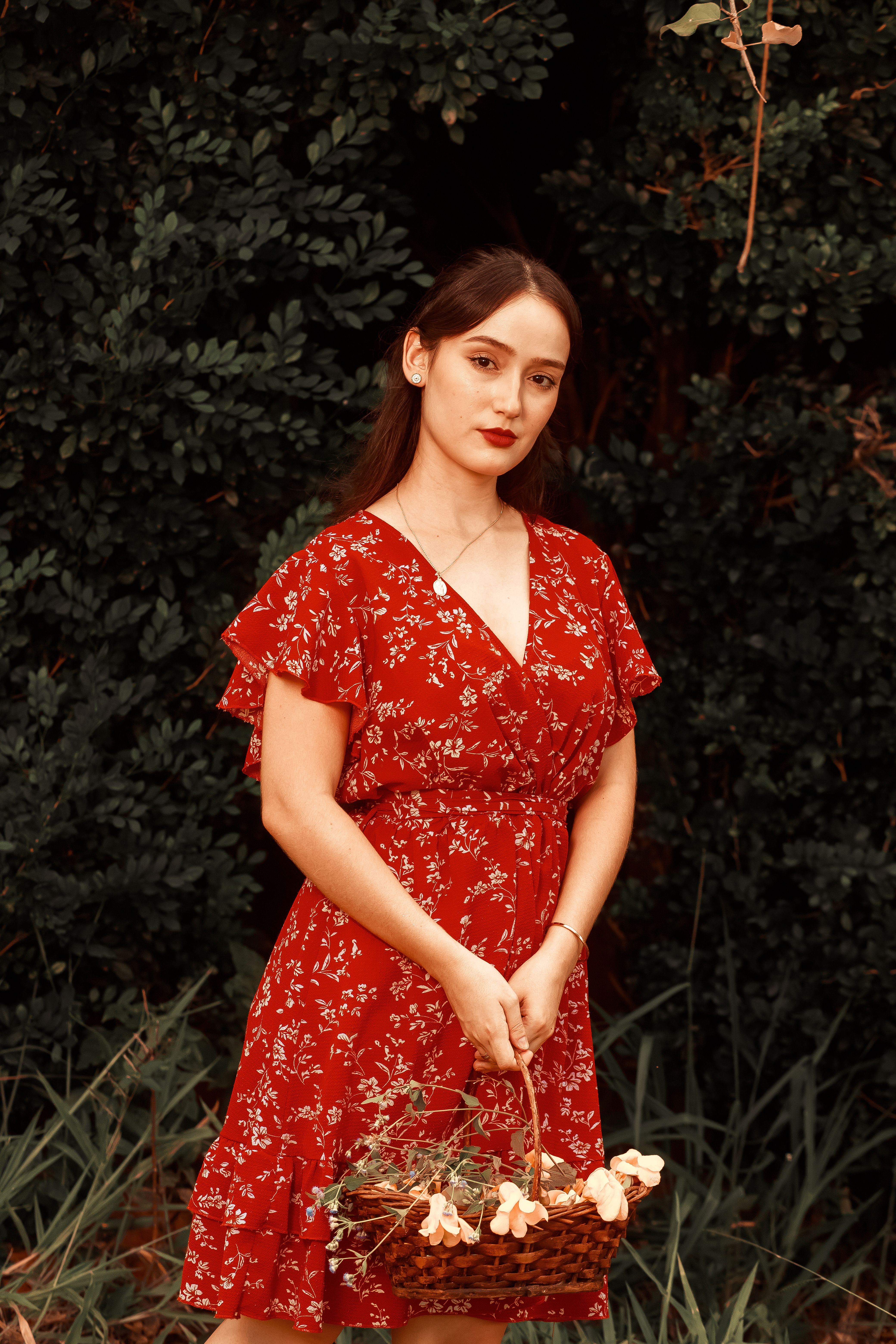 Vestido Floral Vermelho