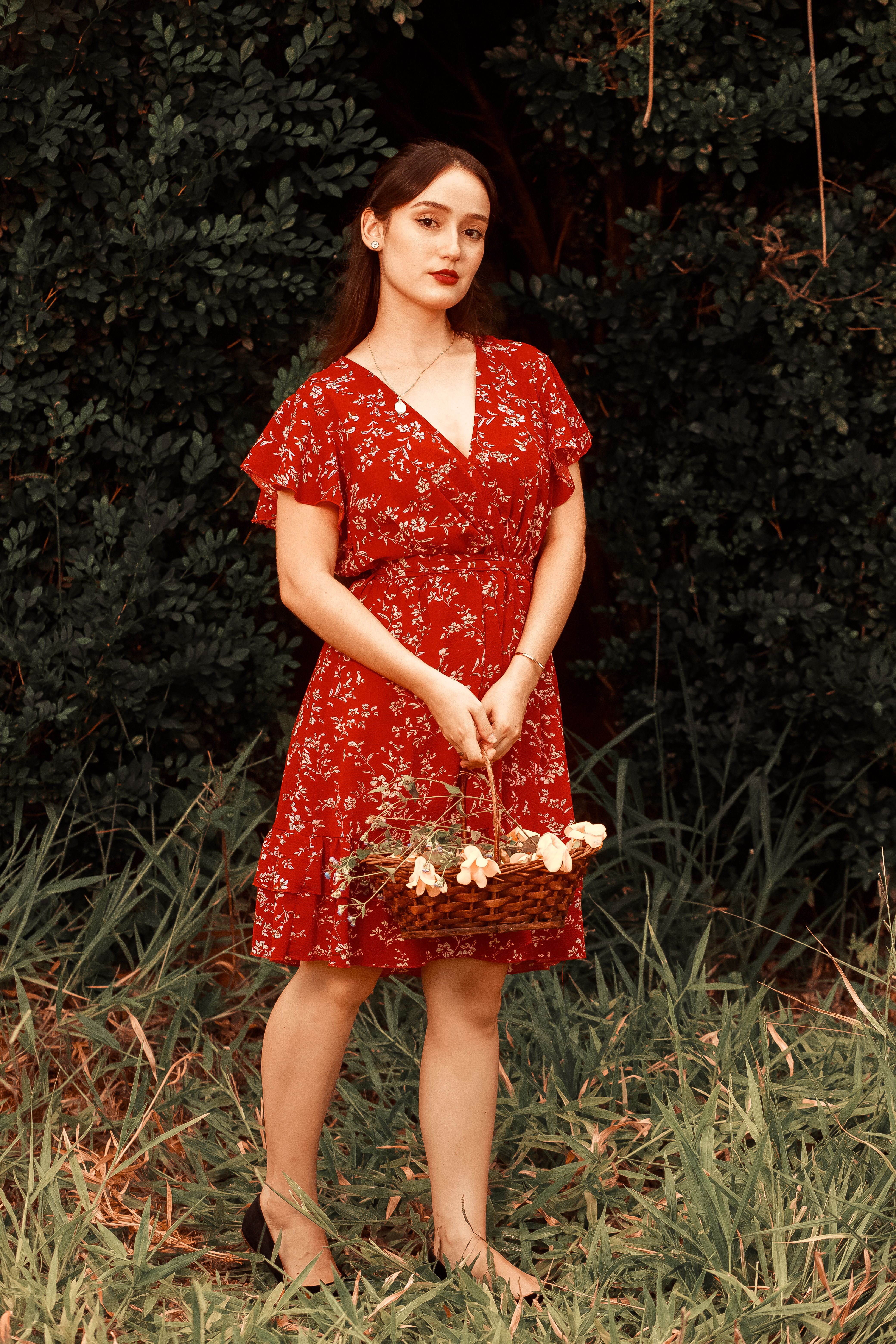 Vestido Floral Vermelho