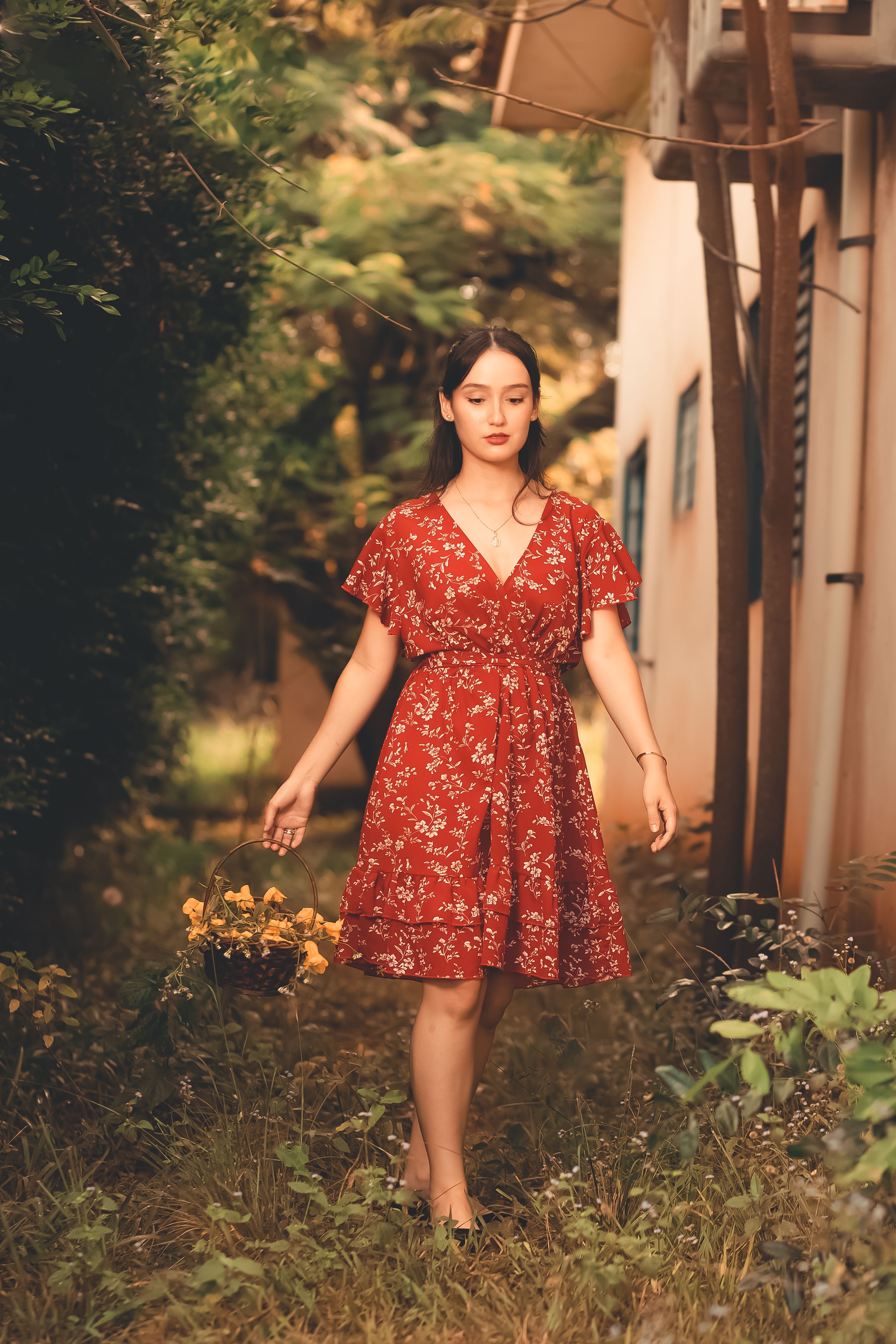 Vestido Floral Vermelho