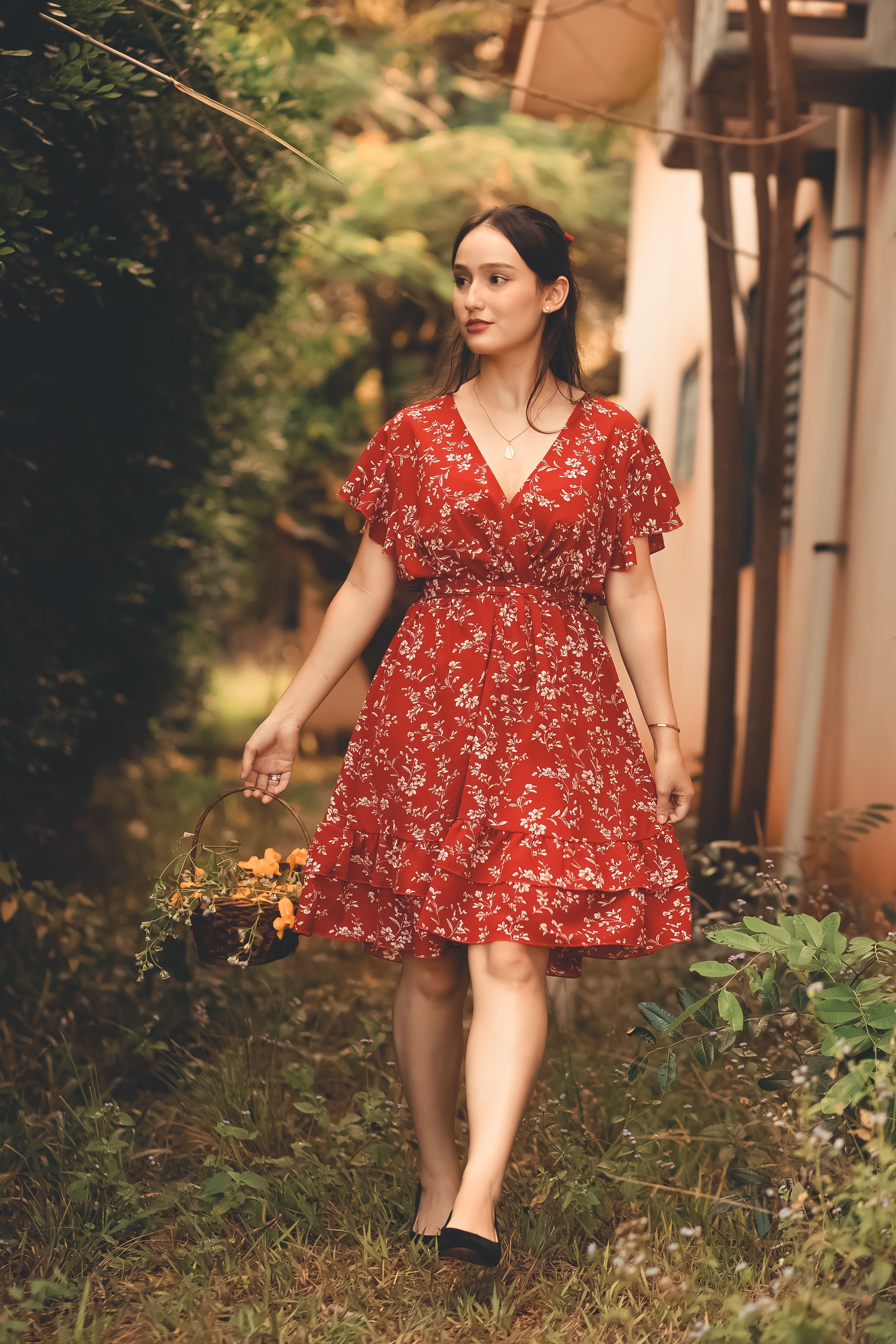Vestido Floral Vermelho