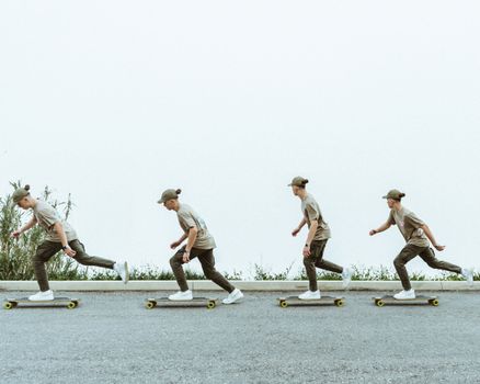 Men Skateboarding on Street