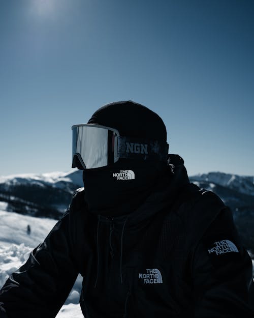 Man Wearing Ski Goggles 