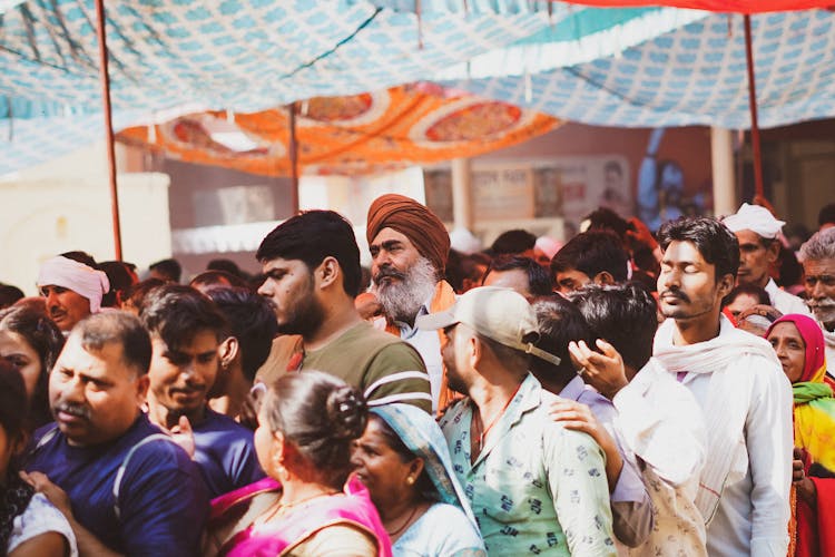 Crowd Of People On A Street 