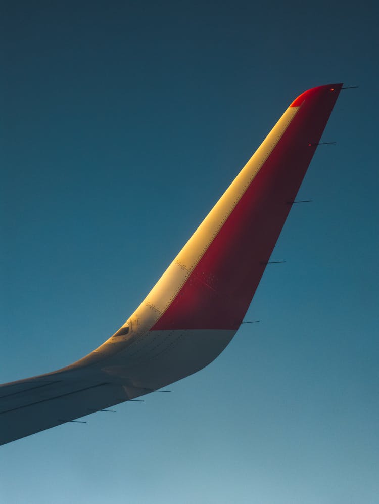 Close Up Of Airplane Wing