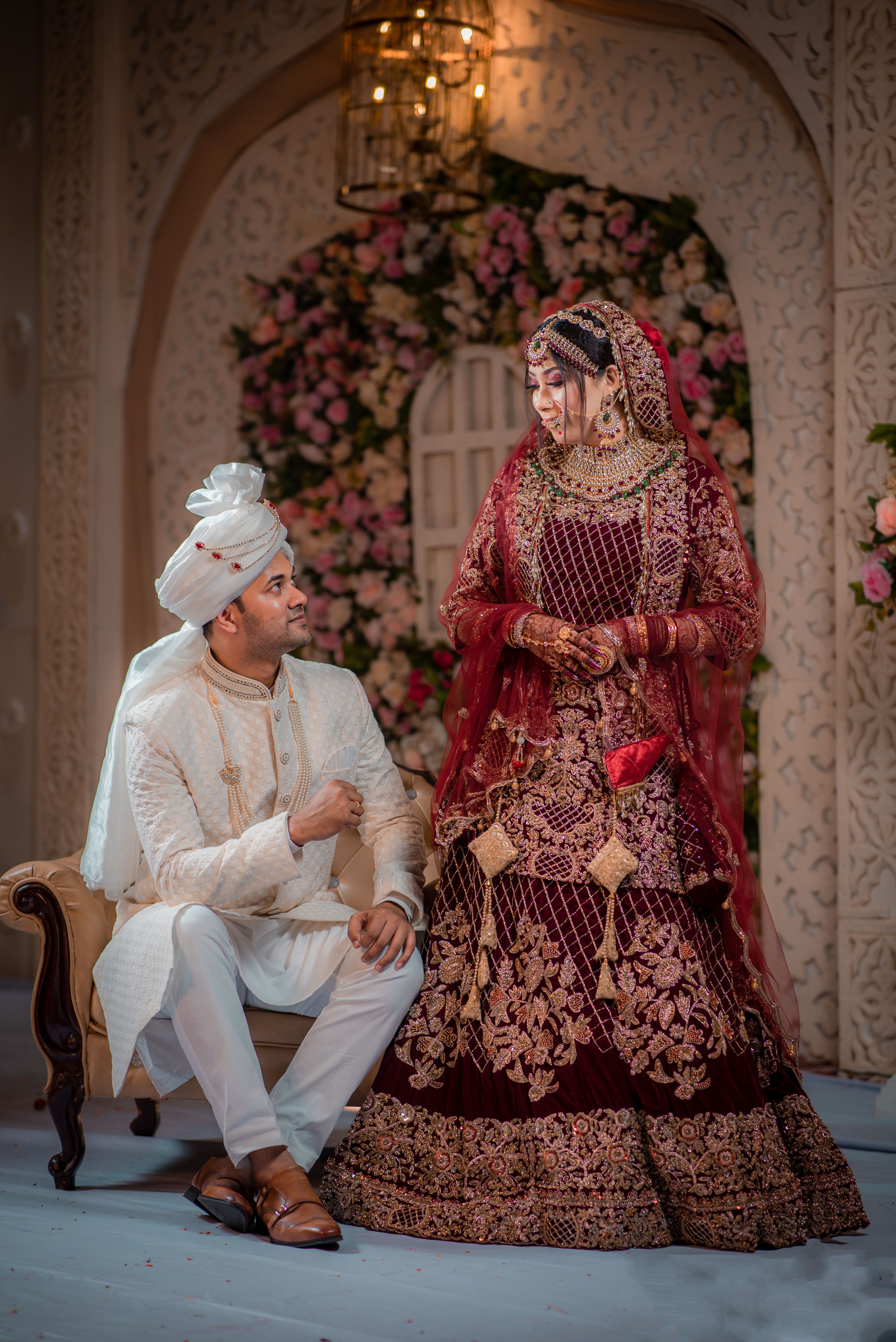 Newlywed Couple in Traditional Clothing · Free Stock Photo