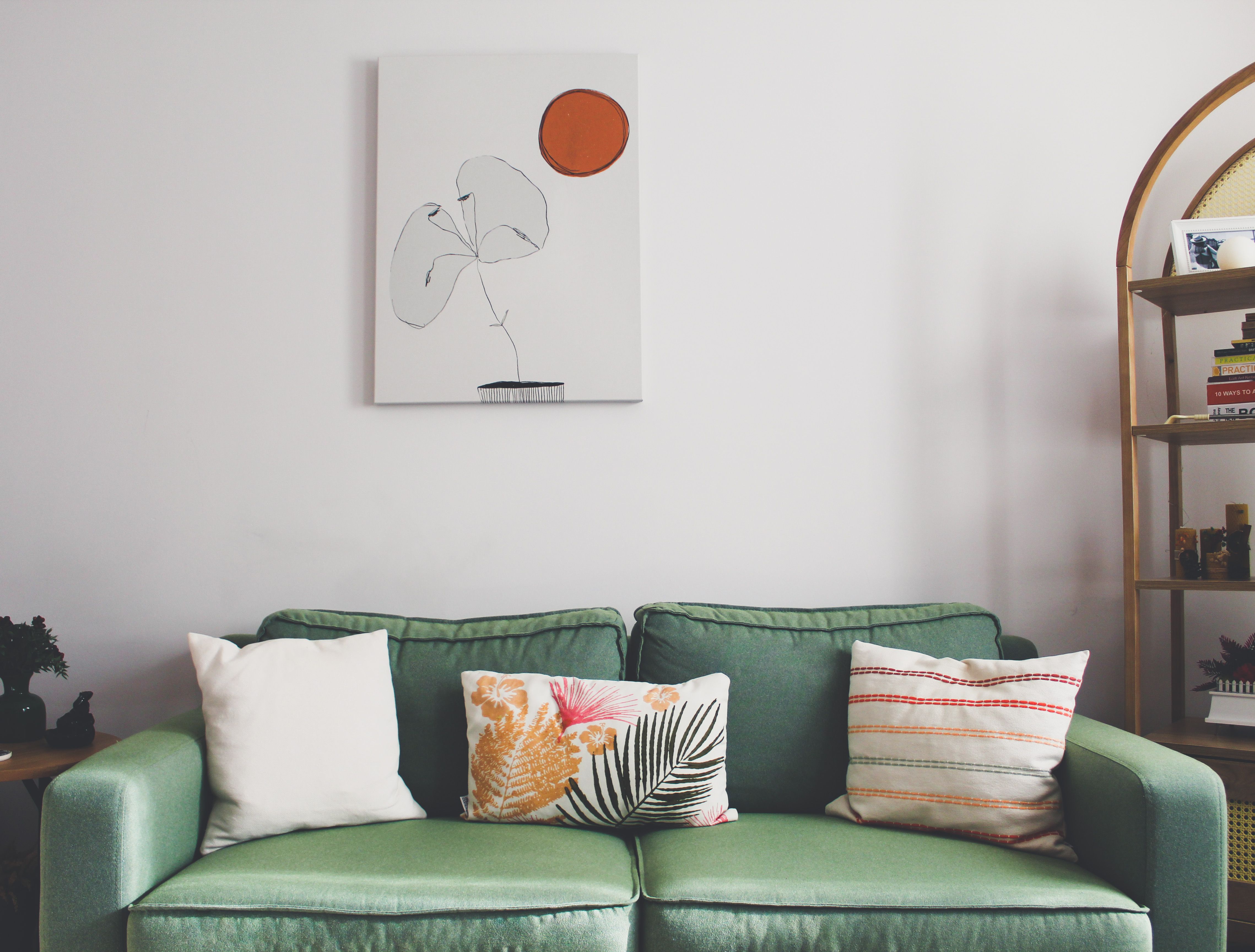 Abstract Painting over Sofa in Living Room · Free Stock Photo