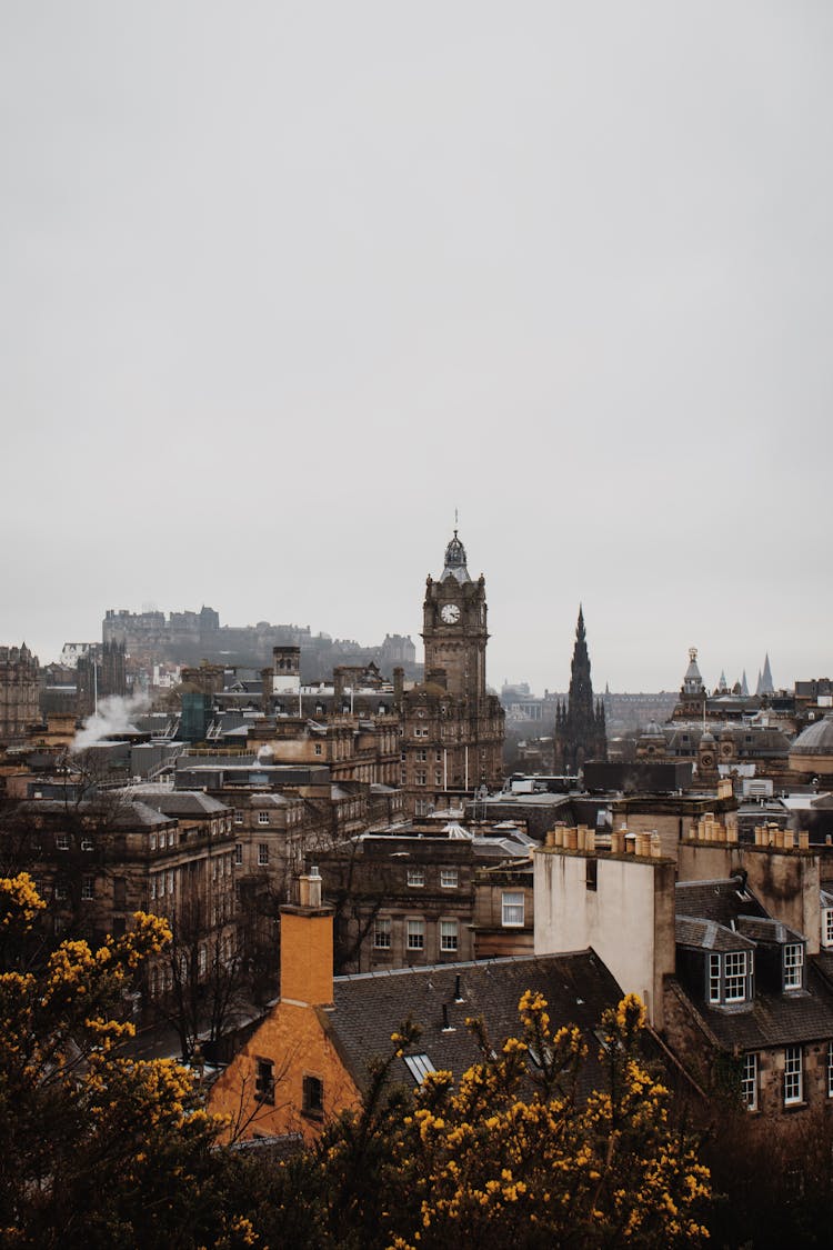 Center Of Edinburgh In Autumn