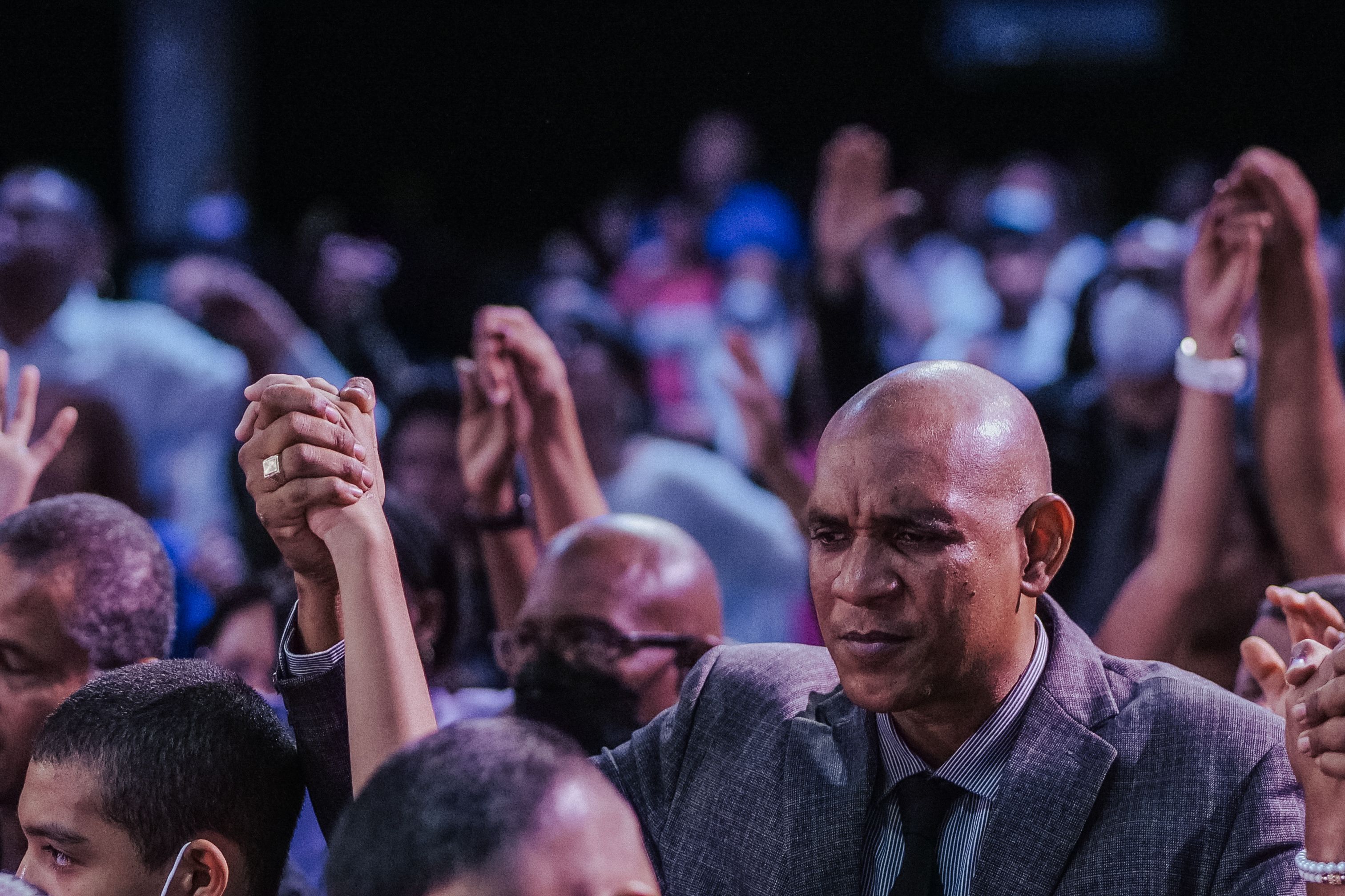 Choir singing during a service