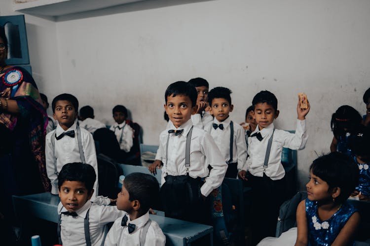 Well Dressed Pupils In Classroom