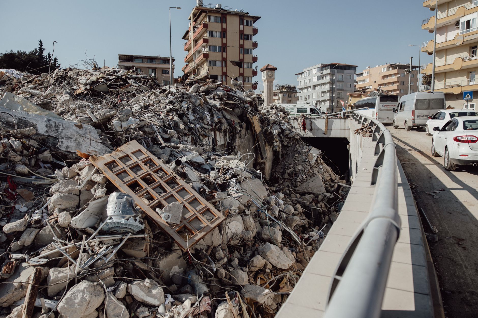Earthquake urban destruction