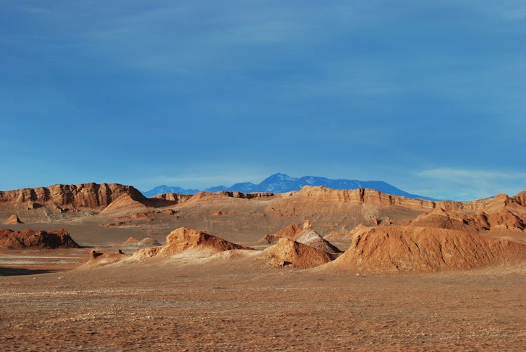 Clear Sky Over Rocks On Desert