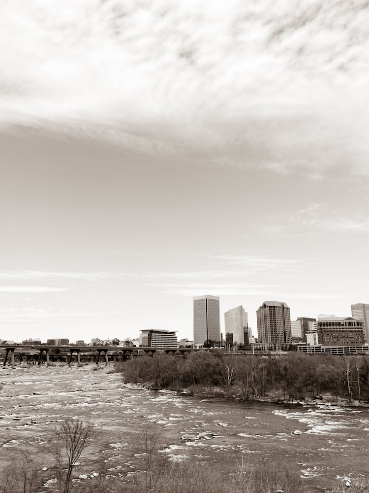 James River By Downtown In Richmond, Virginia, USA