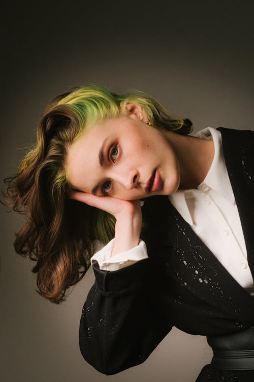 Model with Dyed Hair