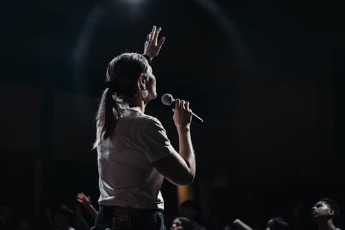 Gratis lagerfoto af håndhævet, koncert, kvinde