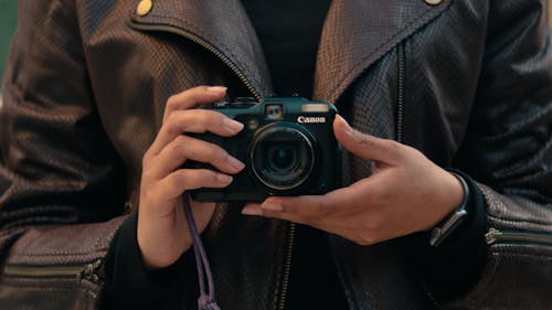 Canon Camera in Woman Hands