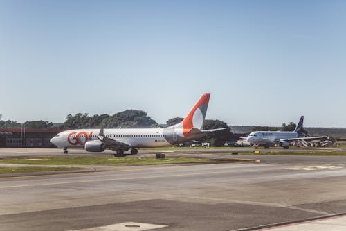 Planes Taxiing on the Runway