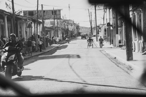 City Street in Black and White