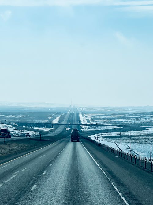 Foto profissional grátis de estrada, inverno, neve