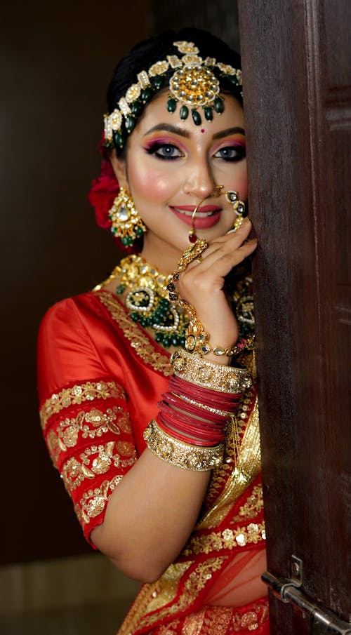 Smiling Woman in Traditional Jewelry