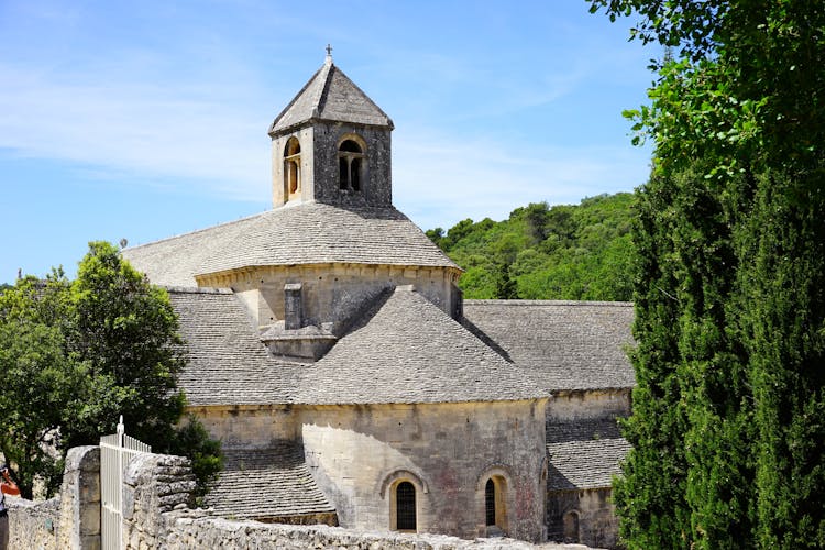 Gray Concrete Church Under White Clouds And Blue Sky