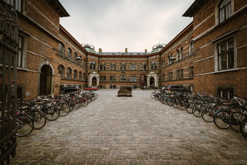 Grand entrance of the Nationalmuseet (National Museum of Denmark) in Copenhagen