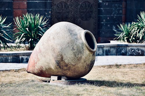 Decorative Vase in Garden