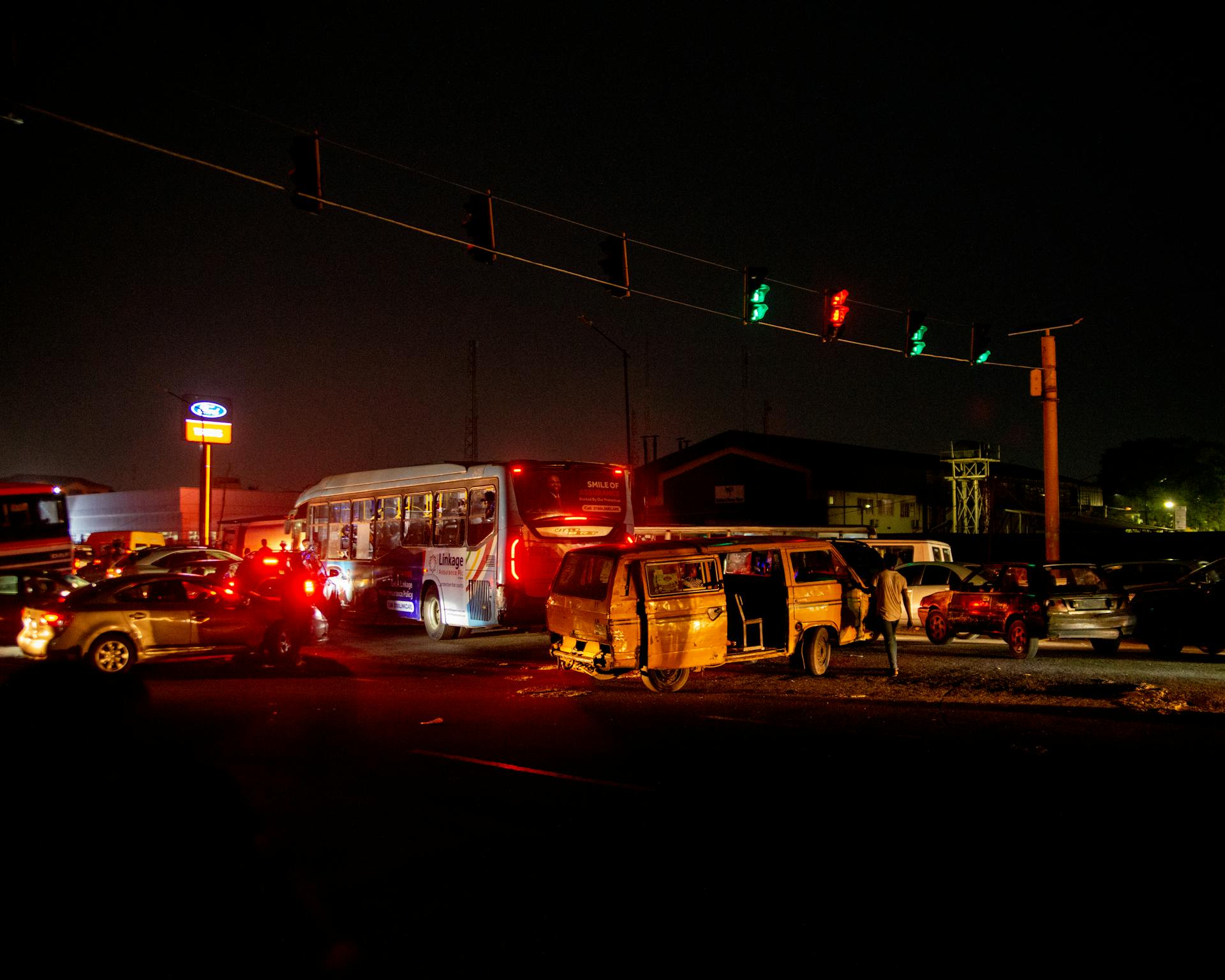 Cars Crash at Night