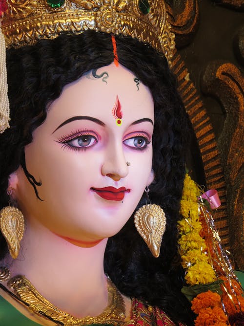 Painted Face of the Goddess Durga