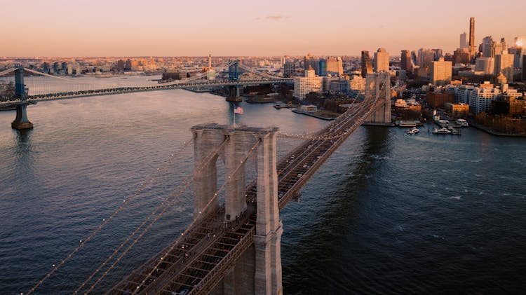 Brooklyn Bridge At Sunset