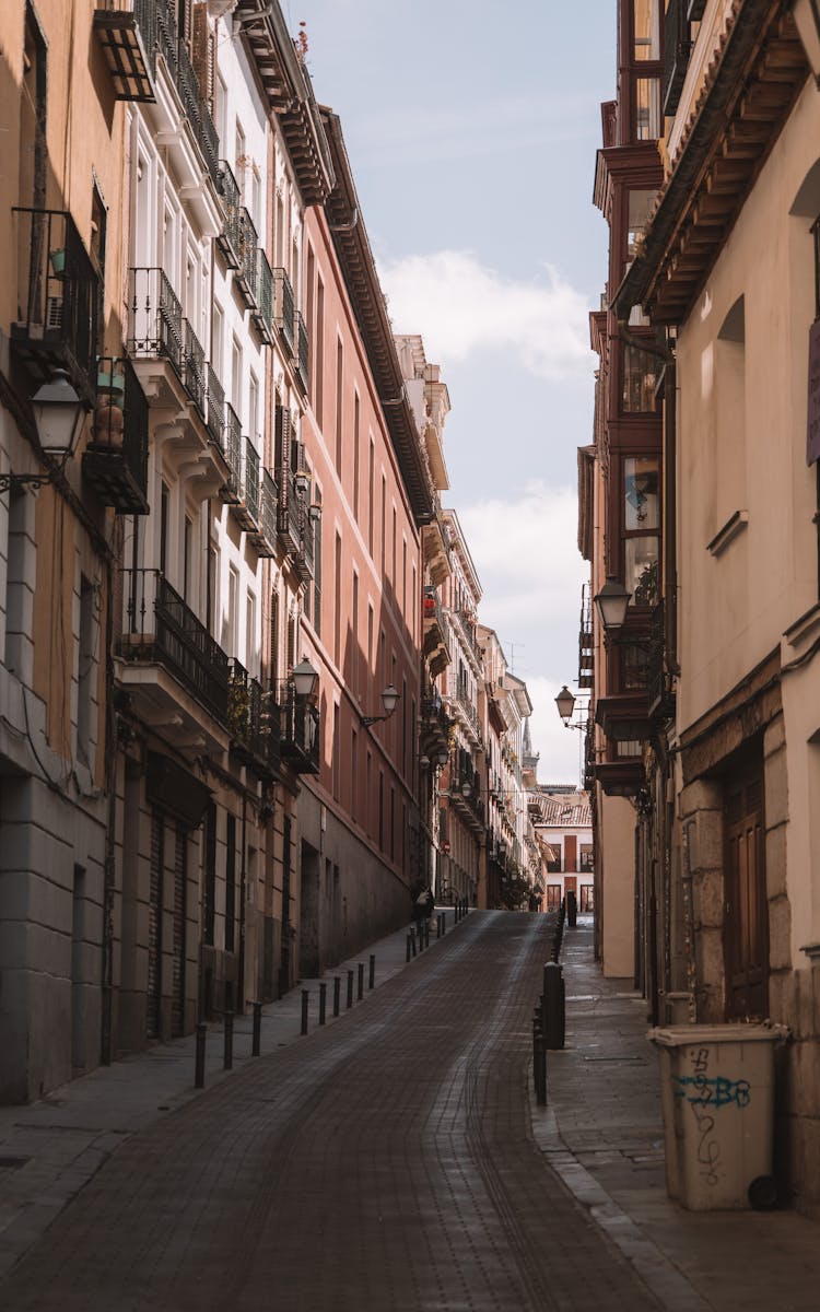 Empty Narrow Old Town Street