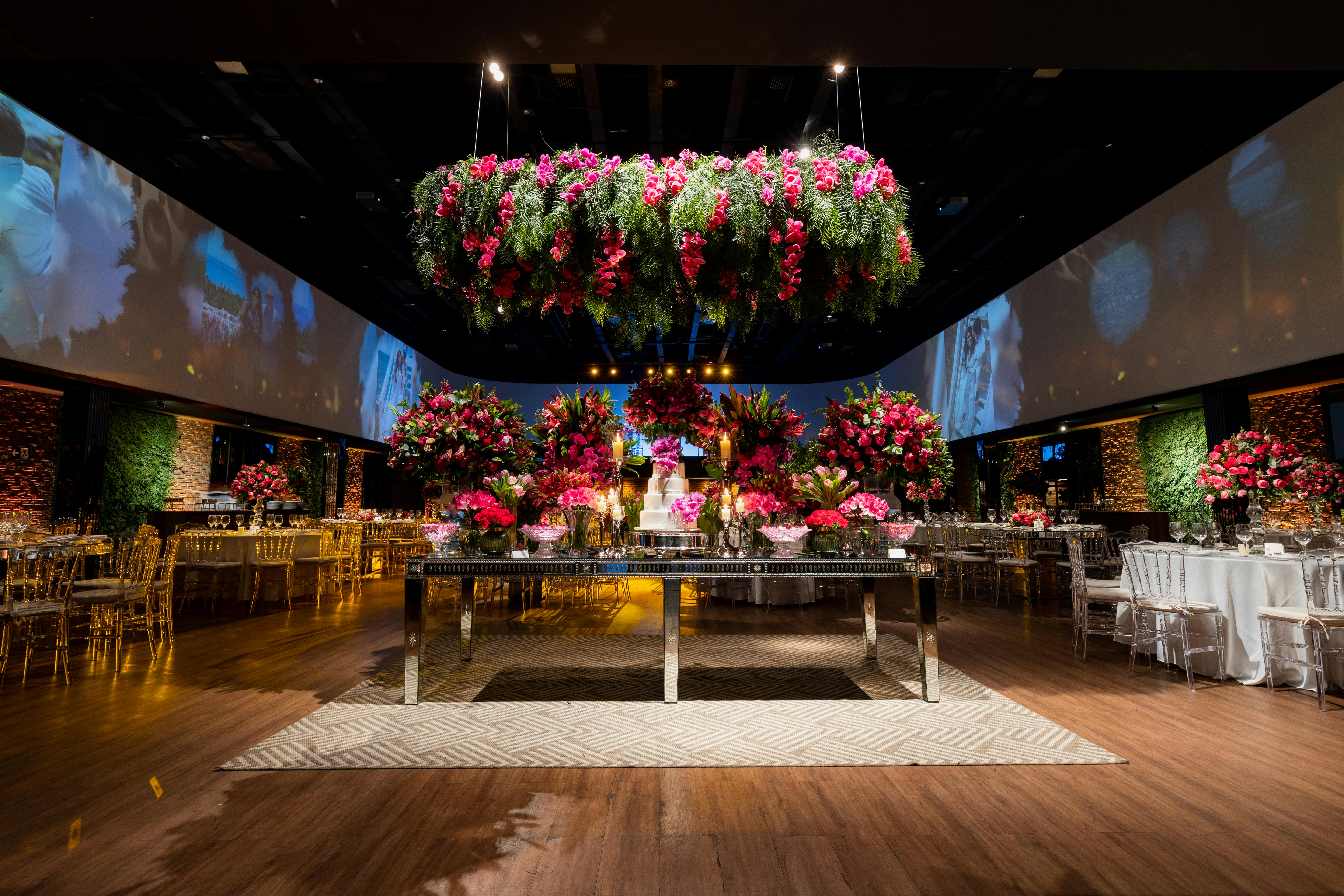 Opulent wedding reception with intricate floral designs - event planning companies new york
