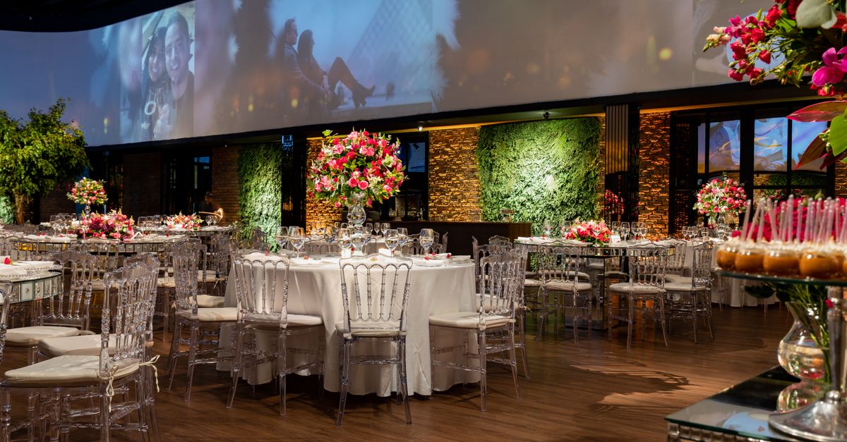 Wedding venue reception setup
