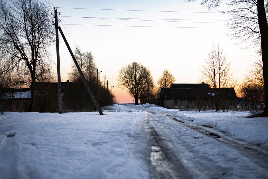suburban street sunrise empty