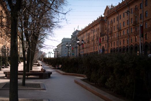 Promenade Along the Old Buildings