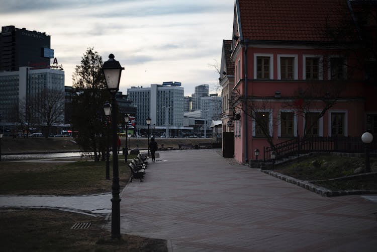 Square With Trees In Town