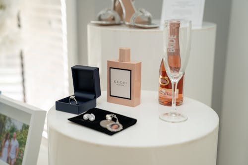 Champagne, Perfume and Jewelry