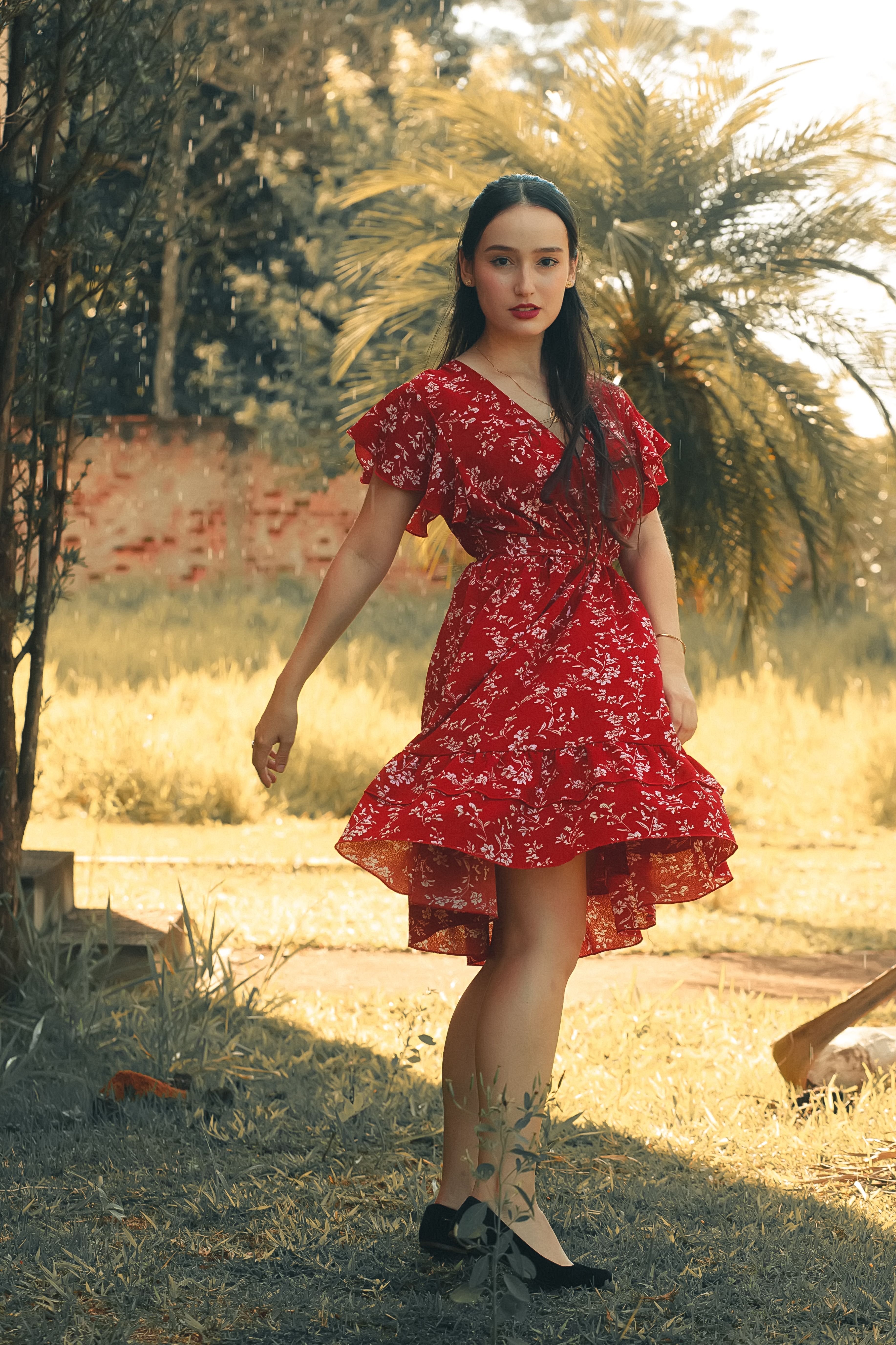 Vestido Floral Vermelho