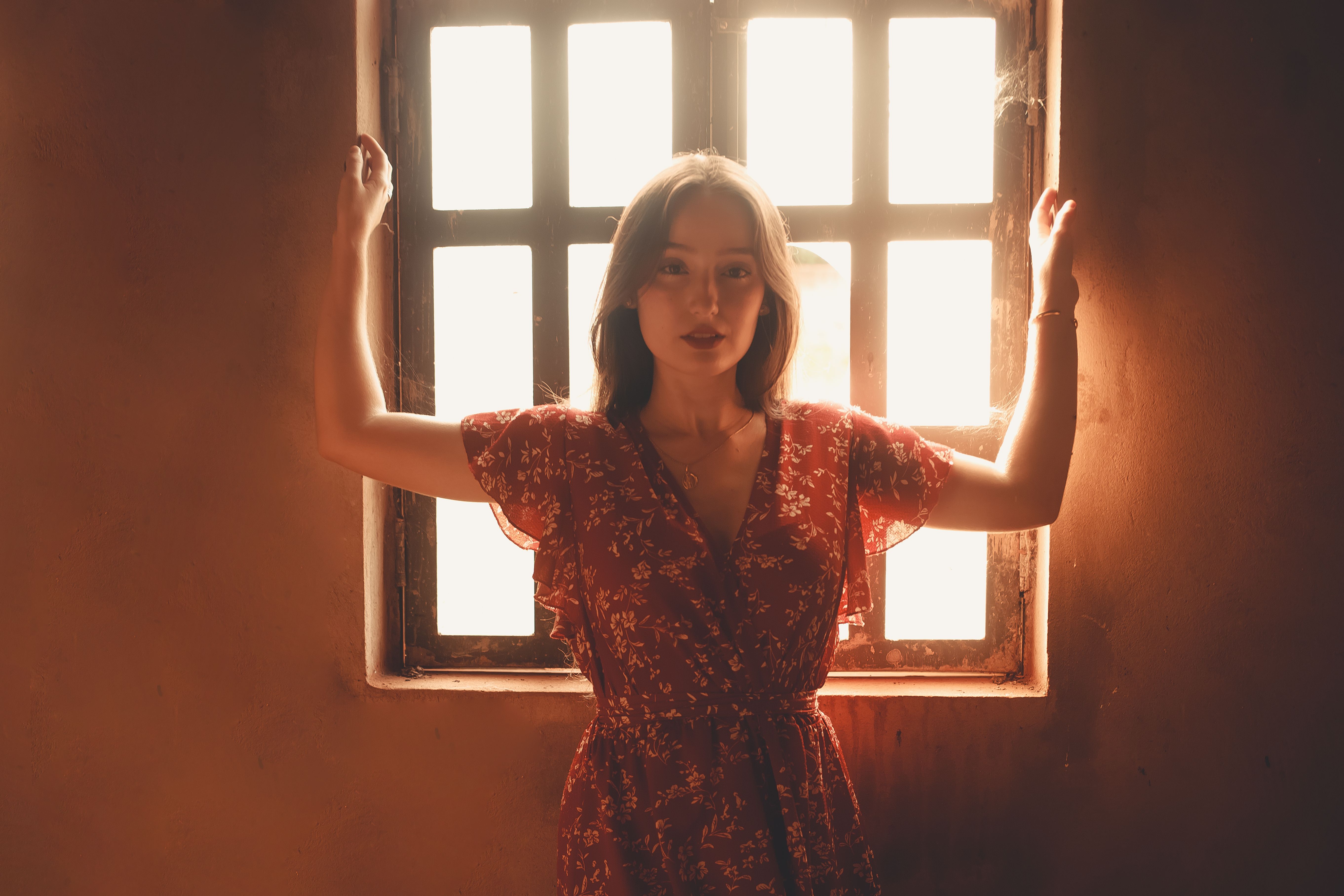Woman Posing by Window · Free Stock Photo