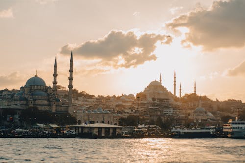 Cityscape of Istanbul with Mosques and Minarets